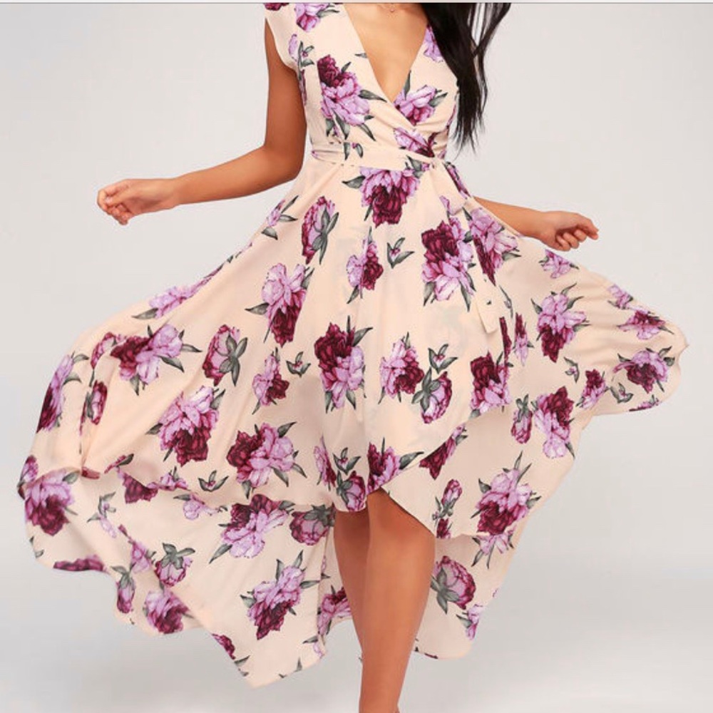 High low dress In purple